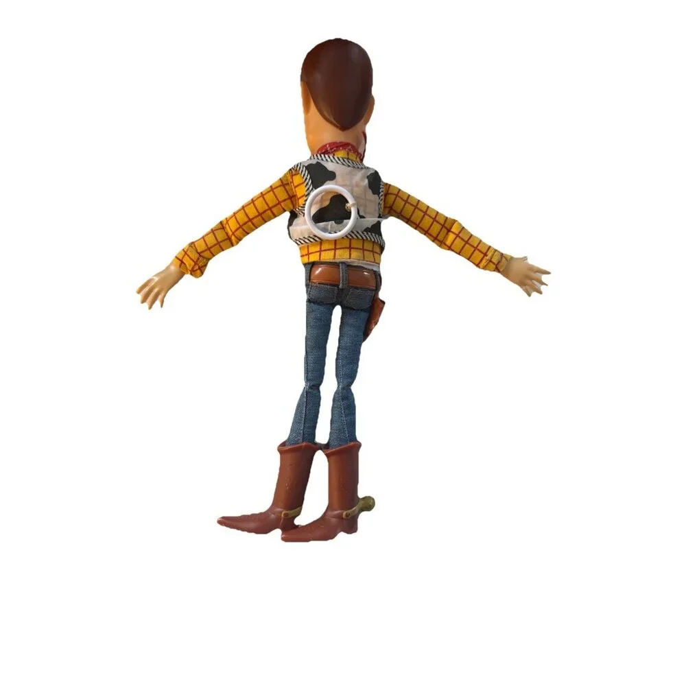 vintage Disney Pixar Toy Story Woody Pull String Talking Doll 15" WORKS No Hat - Picture 8 of 11